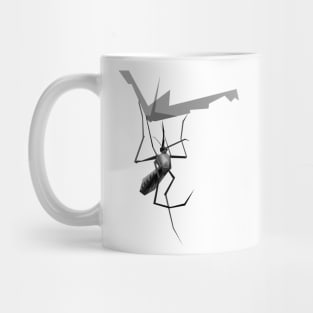 mosquito design grayscale Mug